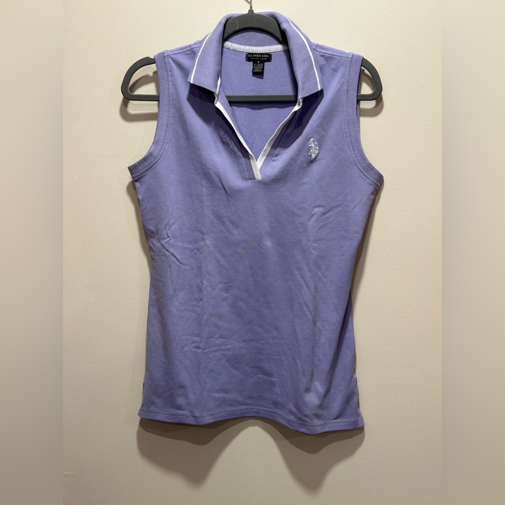 17. U.S. Polo Assn. Purple Fitted Polo Tank Top